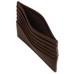 Leather Card Holder Dark Brown TL142469