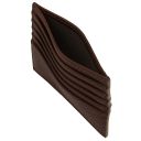 Porte-cartes en Cuir Marron foncé TL142469