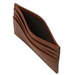 Leather Card Holder Brown TL142471