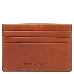 Leather Credit Card Holder Natural TL142471