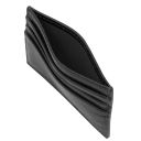 Kartenetui aus Leder Schwarz TL142471
