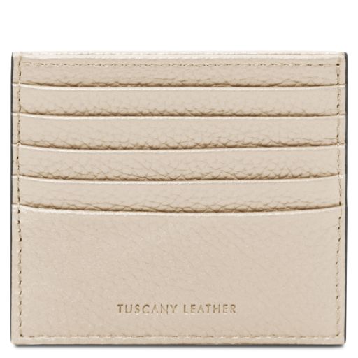 Porte-cartes en Cuir Beige TL142470