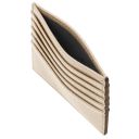 Porte-cartes en Cuir Beige TL142470