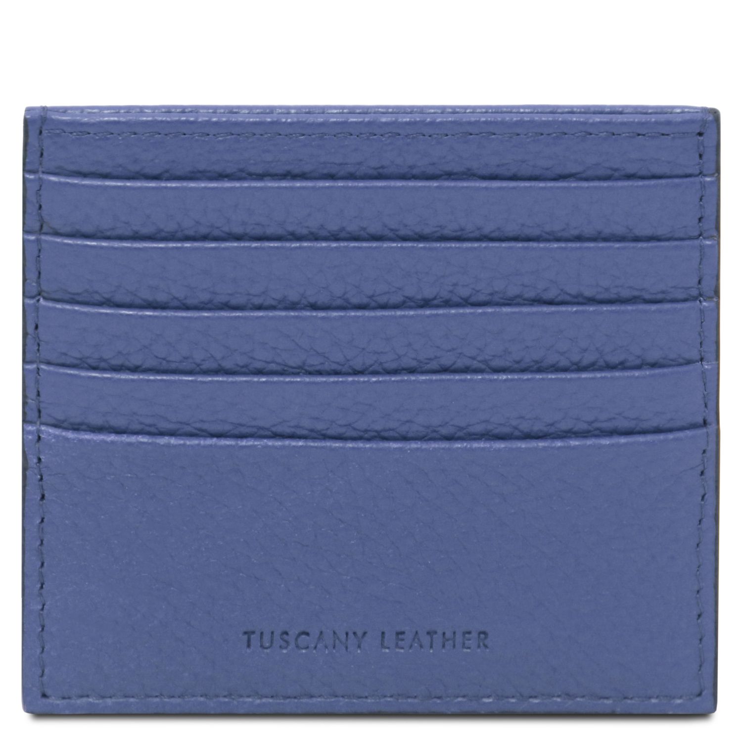 Portacarte in pelle Blu