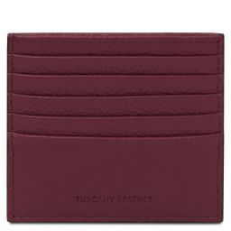 Leather Card Holder Bordeaux TL142470