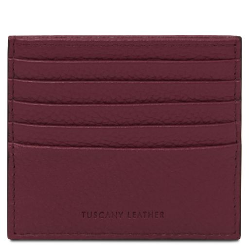 Leather Card Holder Bordeaux TL142470