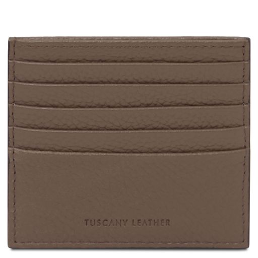 Kartenetui aus Leder Dunkel Taupe TL142470