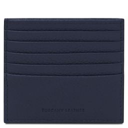 Portacarte in Pelle Blu scuro TL142470