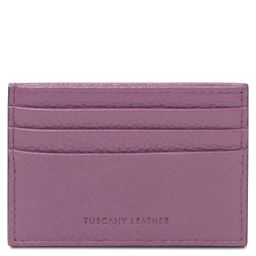Leather Credit Card Holder Lilac TL142472