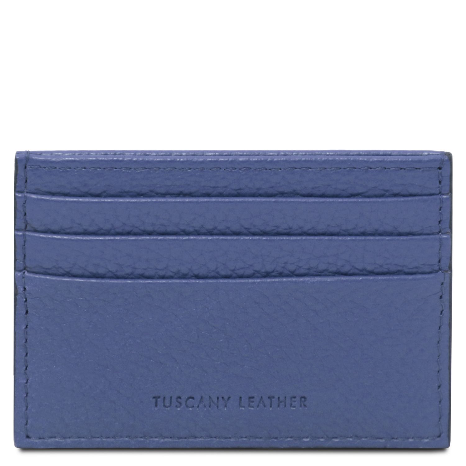 Portacarte in pelle Blu
