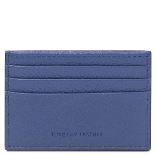 Leather Card Holder Blue TL142472