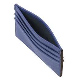 Kartenetui aus Leder Blau TL142472