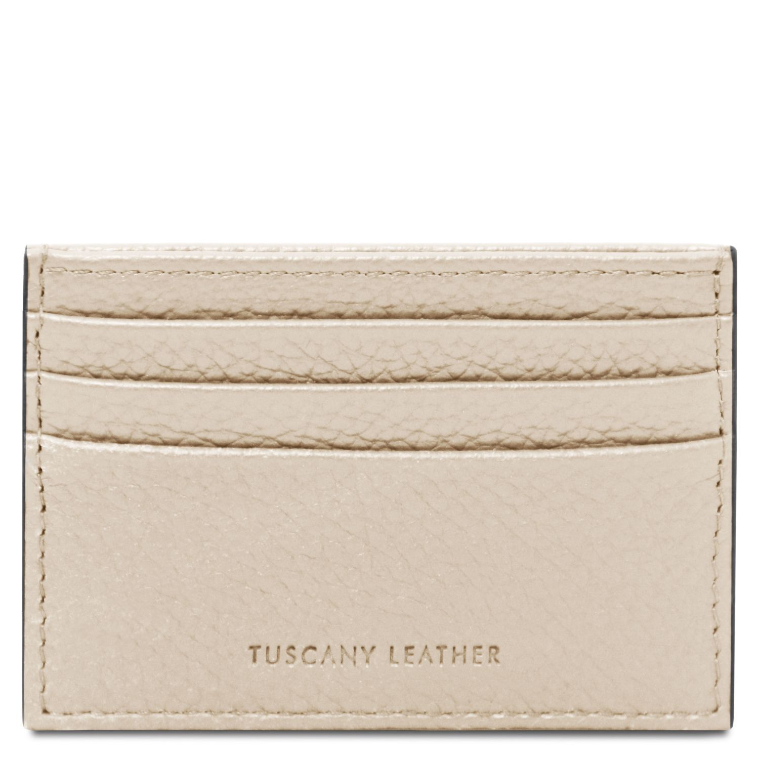 Portacarte in pelle Beige