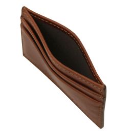 Leather Card Holder Brown TL142473