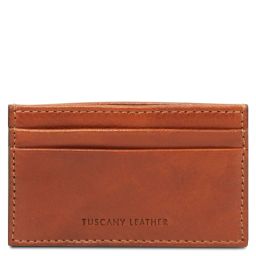 Leather Credit Card Holder Natural TL142473