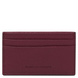 Leather Card Holder Bordeaux TL142474