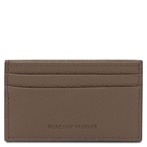 Kartenetui aus Leder Dunkel Taupe TL142474