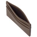 Leather Card Holder Dark Taupe TL142474