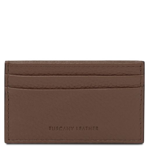 Porte-cartes en Cuir Tabac TL142474