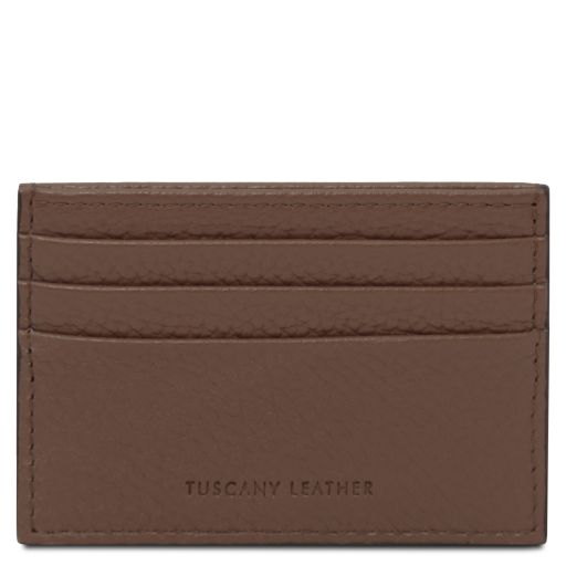 Leather Card Holder Tobac TL142472