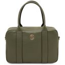 Stephany Borsa a Mano in Pelle Verde Foresta TL142439