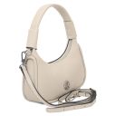 Michelle Leather Handbag - Small Size Beige TL142478