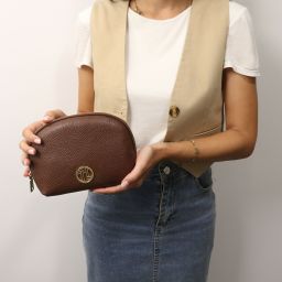 Vera Neceser en Piel Suave Café TL142438