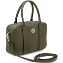 Stephany Borsa a Mano in Pelle Verde Foresta TL142439