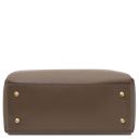 Abby Schultertasche aus Leder Dunkel Taupe TL142468