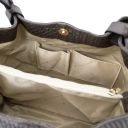 TL KeyLuck Woven Printed Leather Shopping bag Dark Brown TL141573