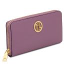 Financier Exclusive zip Around Leather Wallet Lilac TL142485