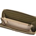 Financier Exclusive zip Around Leather Wallet Forest Green TL142485