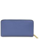 Financier Exclusive zip Around Leather Wallet Blue TL142485