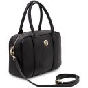 Maiorca Leather Handbag and zip Around Leather Wallet Black TL142486