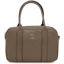 Maiorca Leather Handbag and zip Around Leather Wallet Dark Taupe TL142486