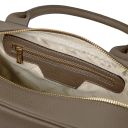 Maiorca Bolso en Piel y Cartera en Piel con Cremallera en el Contorno Marrón topo oscuro TL142486