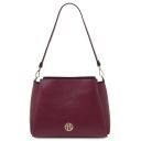 Creta Leather Shoulder bag and zip Around Leather Wallet Bordeaux TL142487