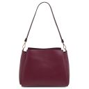 Creta Leather Shoulder bag and zip Around Leather Wallet Bordeaux TL142487