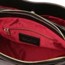 Creta Borsa al Hombro en Piel y Cartera en Piel con Cremallera en el Contorno Negro TL142487