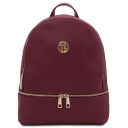 Djerba Soft Leather Backpack and zip Around Leather Wallet Bordeaux TL142488