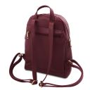 Djerba Soft Leather Backpack and zip Around Leather Wallet Bordeaux TL142488