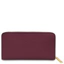 Maiorca Bolso en Piel y Cartera en Piel con Cremallera en el Contorno Bordeaux TL142486