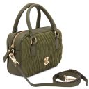 Chantilly Bolso a Mano en Piel Verde Oscuro TL142480