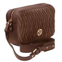 Chantilly Bolso con Badolera en Piel Café TL142490