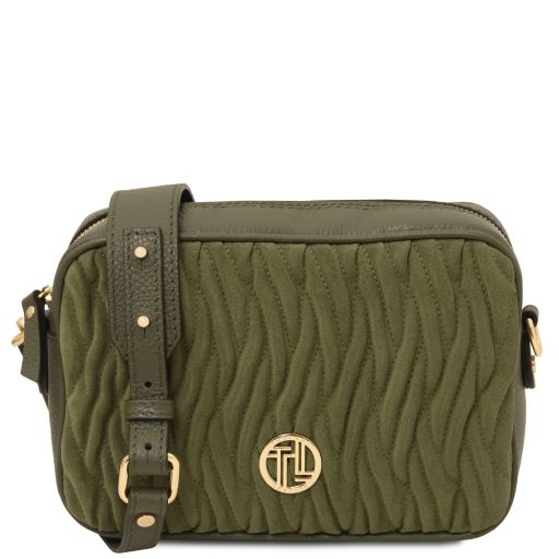 Chantilly Bolso con Badolera en Piel Verde Oscuro TL142490