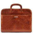 Sorrento Document Leather Briefcase Honey TL141022