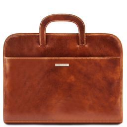 Sorrento Document Leather Briefcase Honey TL141022