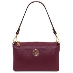 Sia Soft Leather Clutch Bordeaux TL142479