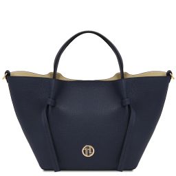 Legame Borsa Shopping in Pelle - Misura Grande Blu scuro TL142481