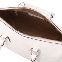 Layla Bauletto aus Leder mit Kroko-Prägung Weiß TL142398